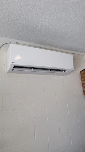 New mini split air conditioner installed to replace an older cooling system
